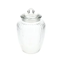 Glasskrukke med lokk 2,2 liter riller glass