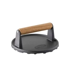 Grillpresse Støpejern/valnøtt-tre 17,7 x 7,5 cm