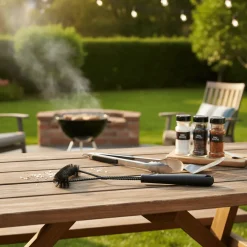 Grillsett presse + børste