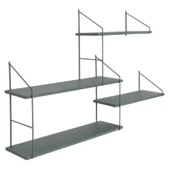 Harlem vegghylle grønn metall/tre 99 cm