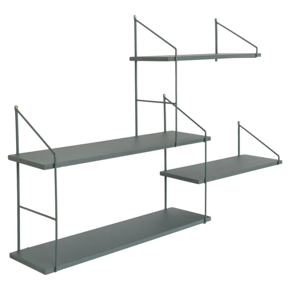 Harlem vegghylle grønn metall/tre 99 cm