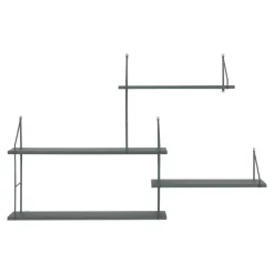 Harlem vegghylle grønn metall/tre 99 cm