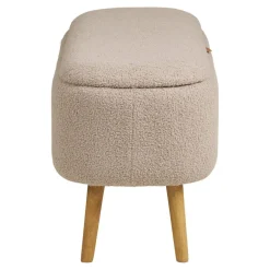 Harlow benk med oppbevaring bouclé beige 95 x 37 x 45 cm
