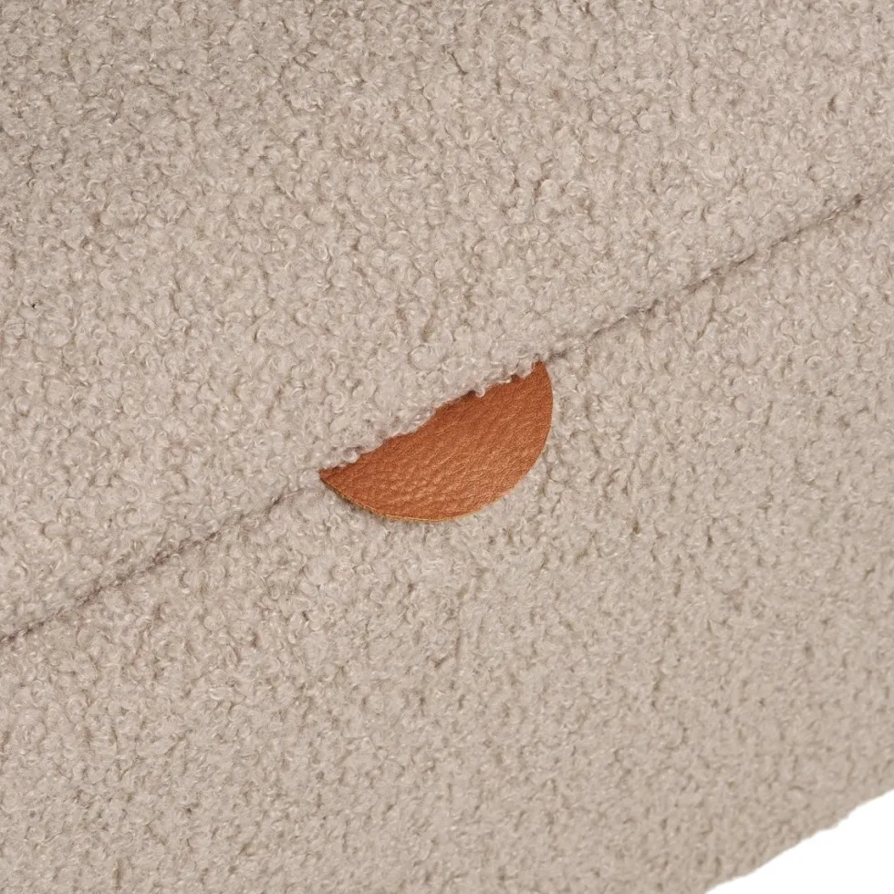 Harlow benk med oppbevaring bouclé beige 95 x 37 x 45 cm