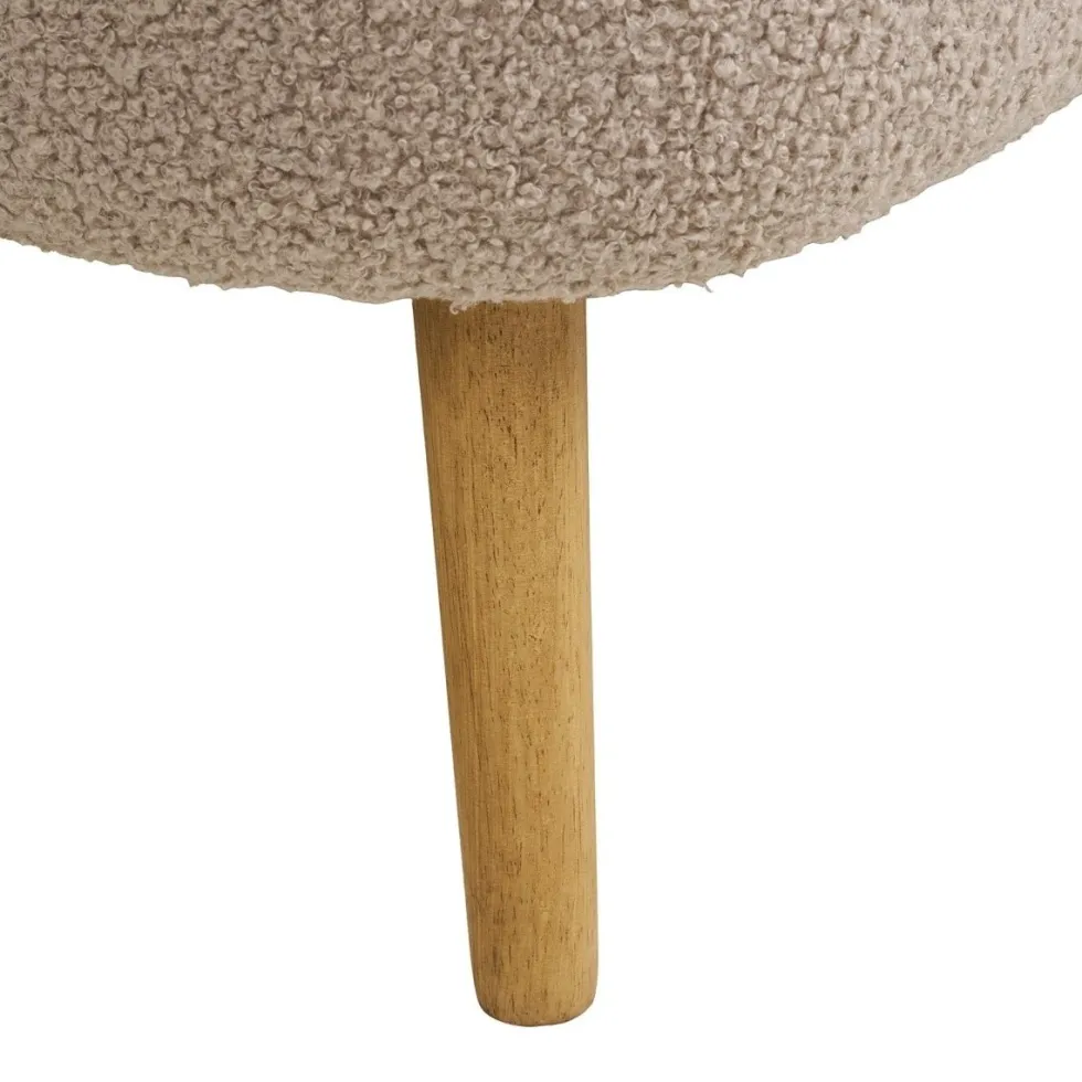 Harlow benk med oppbevaring bouclé beige 95 x 37 x 45 cm