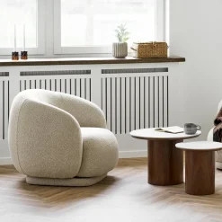 Hawkes loungestol med svingfunksjon sand
