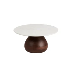 Heide sofabord mango og marmor ø70 cm