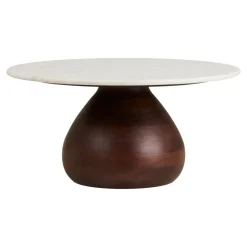 Heide sofabord mango og marmor ø70 cm