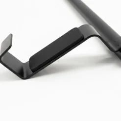 Håndkleholder, sort rustfritt metall