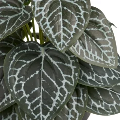 House Nordic kunstig plante med mønstrede blader i sort potte 33 cm