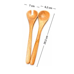 Jamie Oliver serveringsbestikk i mangotre 2 deler 14 x 29,3 cm