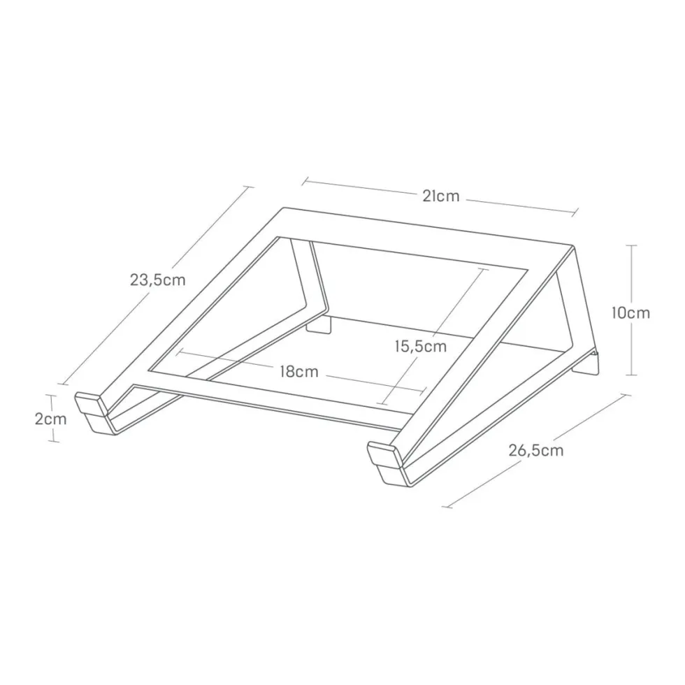 Justerbart stativ for laptop/nettbrett sort
