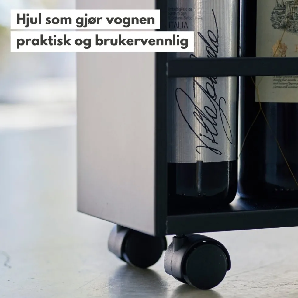 Kjøkkenvogn med håndtak sort
