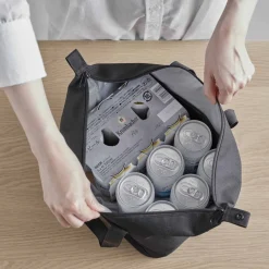 Kjølebag sort sammenleggbar 51 x 18 cm