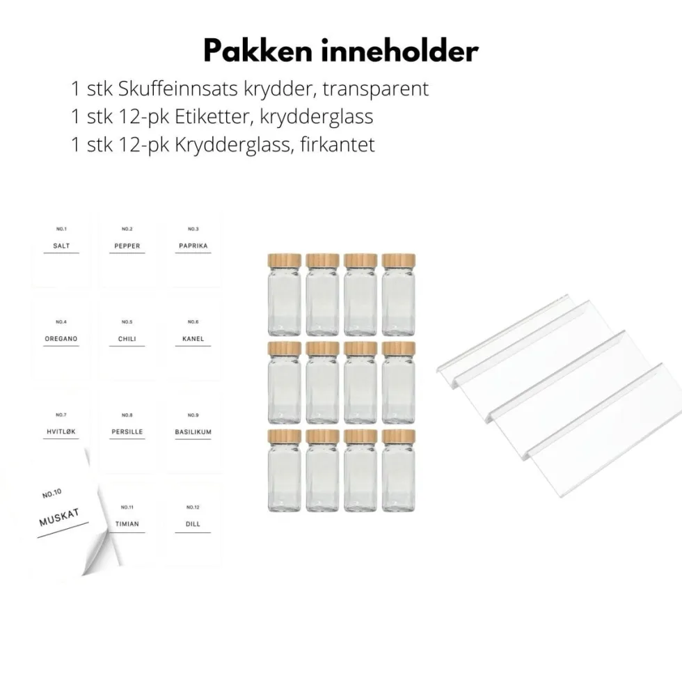 Komplett sett krydder 14 deler