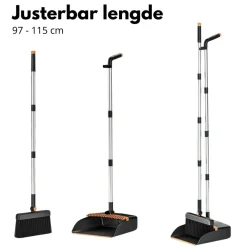 Kost og støvbrett, med støvfanger