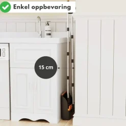 Kost og støvbrett, med støvfanger