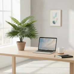 Kunstig palme grønn med potte 40 cm