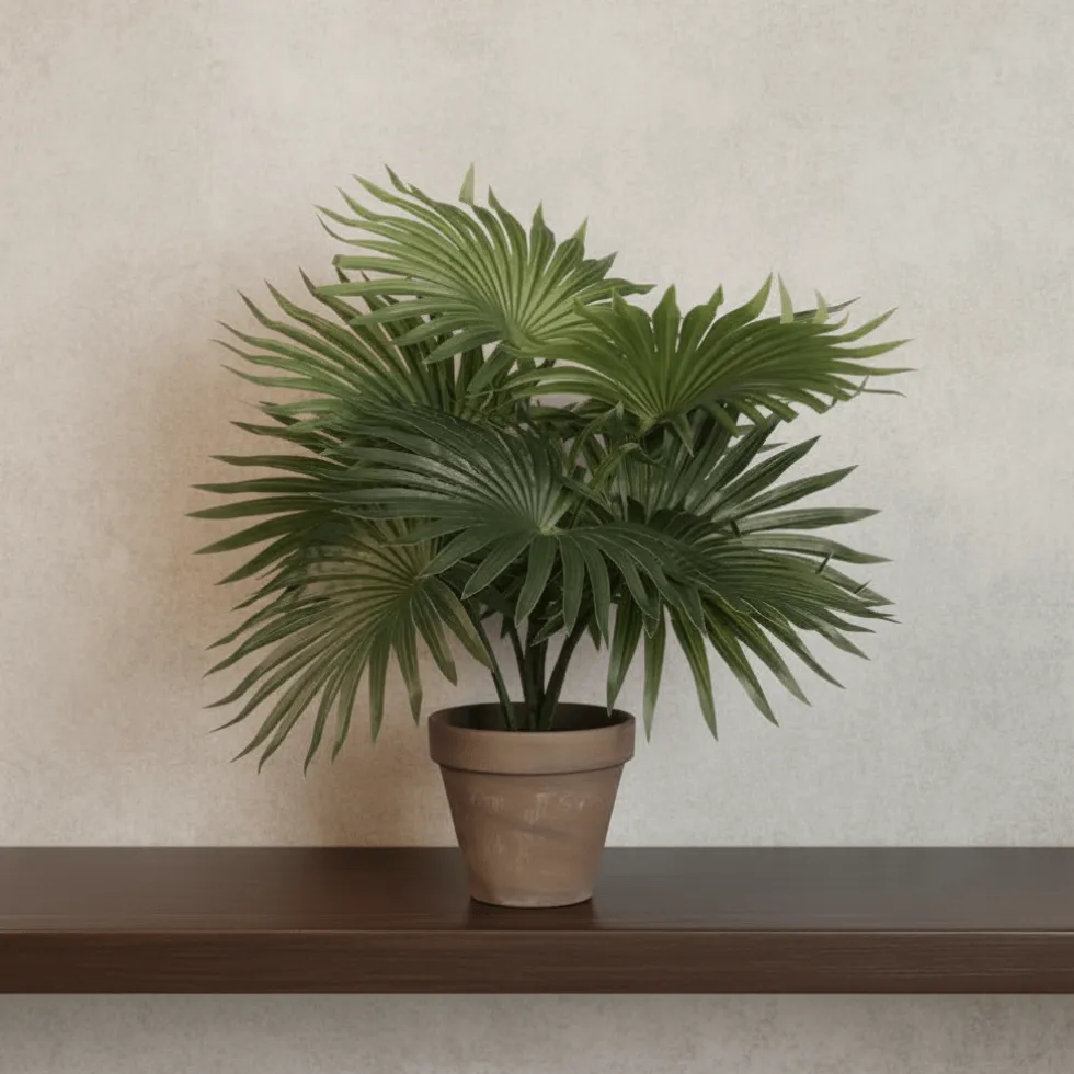 Kunstig palme grønn med potte 40 cm