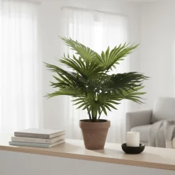 Kunstig palme grønn med potte 40 cm