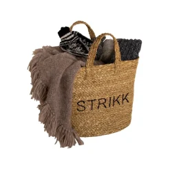 Kurv bag flettet Strikk 37 x 32 cm