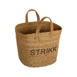 Kurv bag flettet Strikk 37 x 32 cm