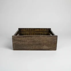Kurv brunsort mangotre 31 x 25 x 11 cm