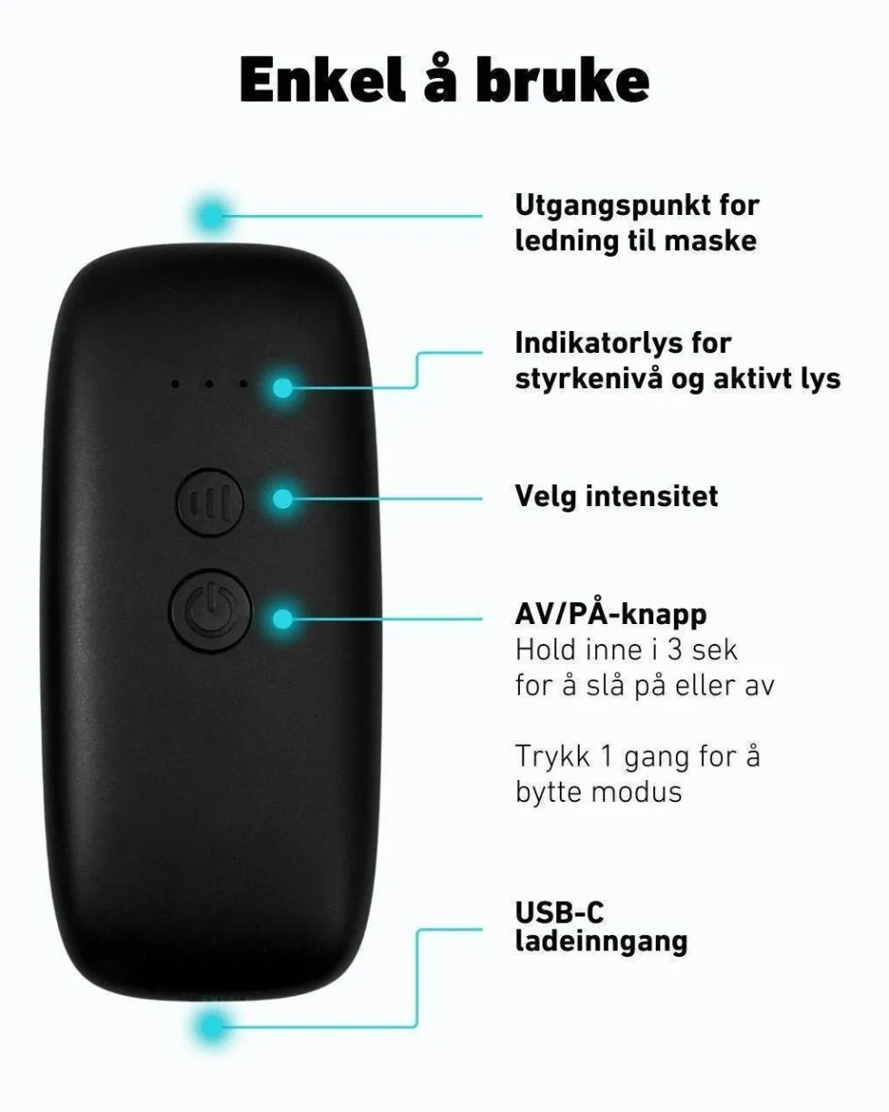 LED-lysmaske til ansikt mot akne, rynker og pigmentflekker