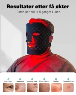 LED-lysmaske til ansikt mot akne, rynker og pigmentflekker