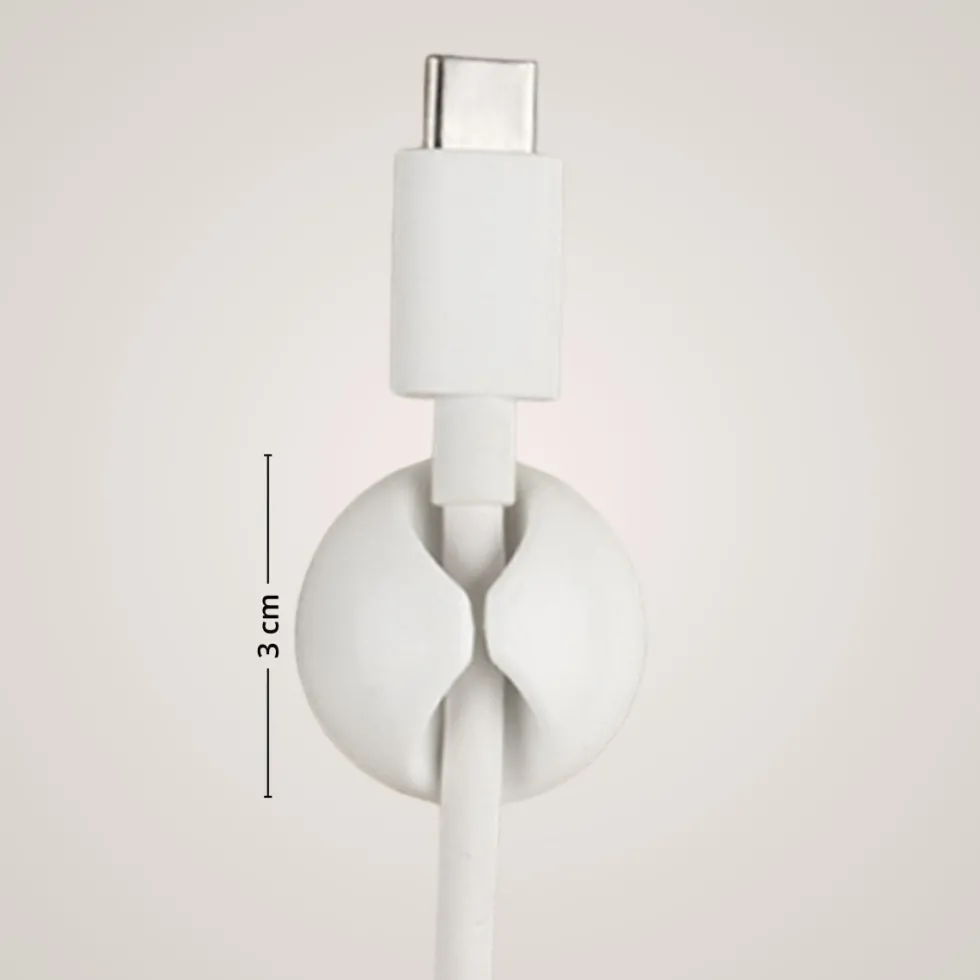 Ledningsholder hvit