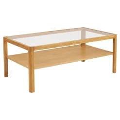 Lourmarin sofabord eik og herdet glass 110 x 60 x 45 cm