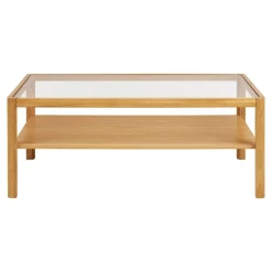 Lourmarin sofabord eik og herdet glass 110 x 60 x 45 cm
