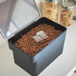 Lufttett oppbevaringsboks for dyrefôr 3,5 kg sort