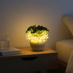 Lyslenke 100 LED varmhvit Klynge 1 m