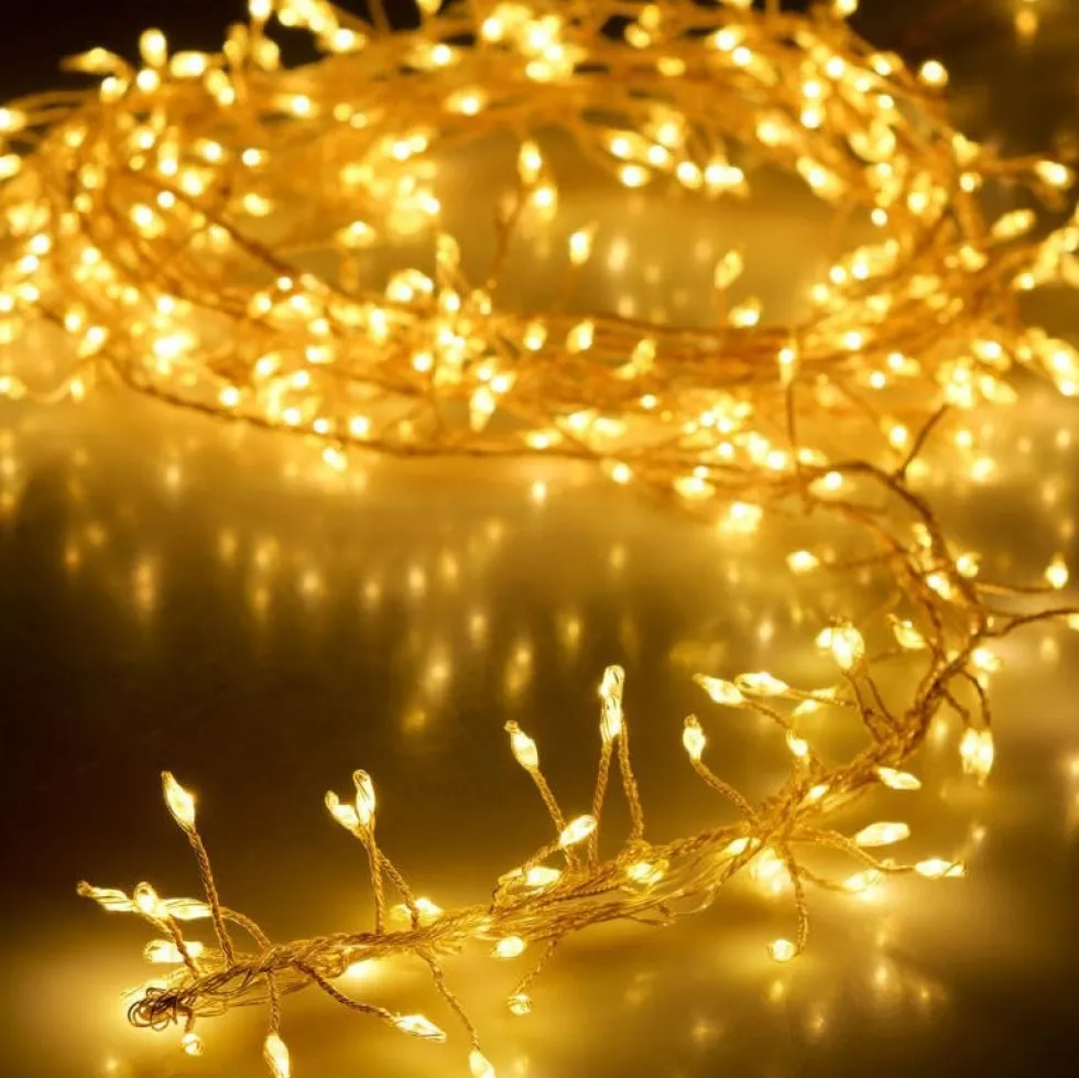 Lyslenke 100 LED varmhvit Klynge 1 m