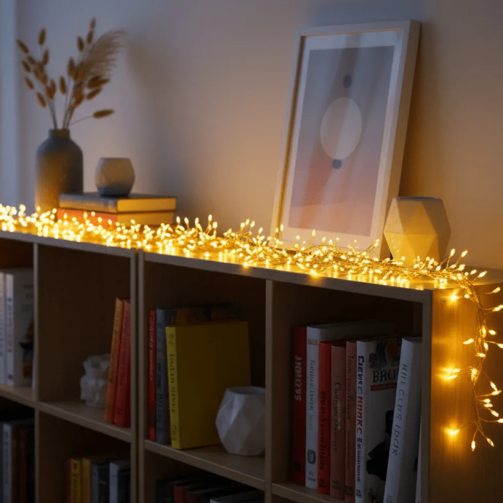 Lyslenke 100 LED varmhvit Klynge 1 m