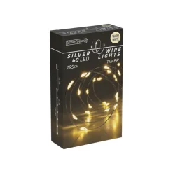 Lyslenke 40 LED varmhvit 2 m