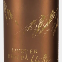 Lyslykt LED Livet på hytta brun 7 x 15 cm