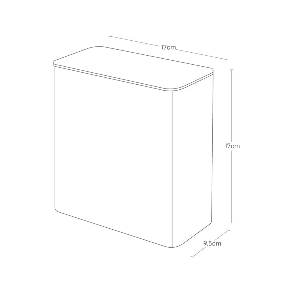 Magnetisk boks med lokk hvit 17 x 17 x 9,5 cm