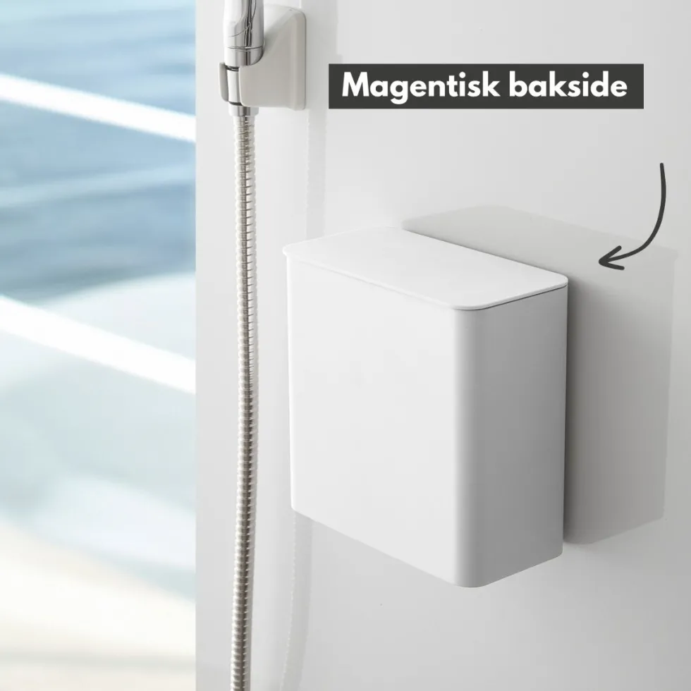 Magnetisk boks med lokk hvit 17 x 17 x 9,5 cm