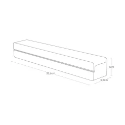 Magnetisk foliedispenser sort 32,5 cm