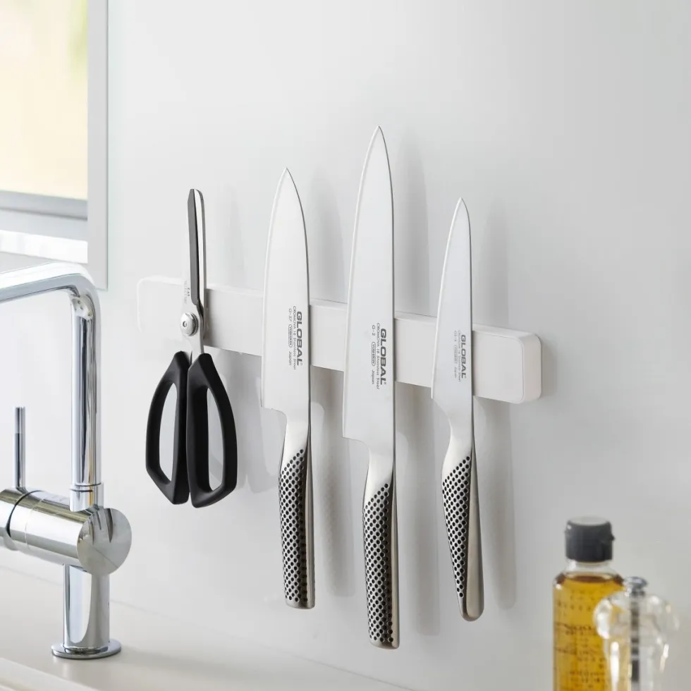Magnetisk knivholder hvit