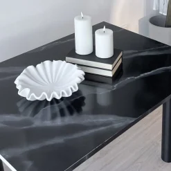 Marmor klassisk sort kontaktplast