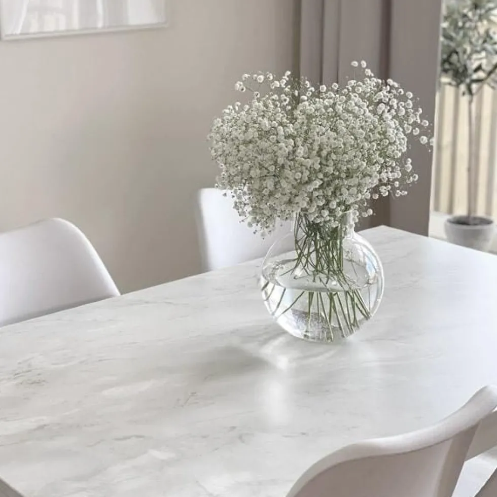 Marmor romeo hvit matt kontaktplast