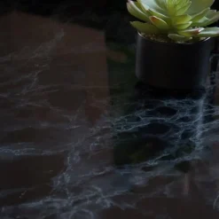 Marmor sort/blå kontaktplast