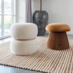 Milford puff hvit ø38 cm