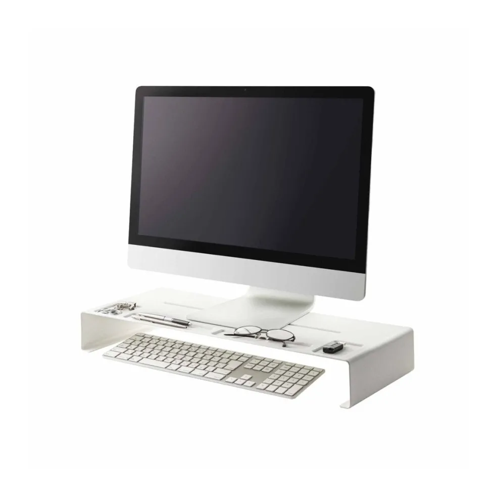 Monitor stativ hvit 59 x 24 x 8 cm