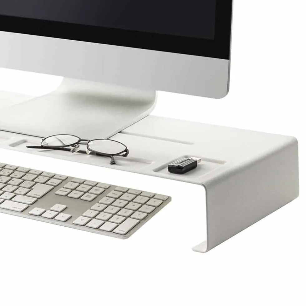 Monitor stativ hvit 59 x 24 x 8 cm