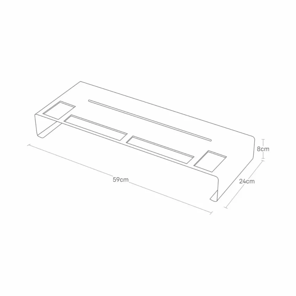 Monitor stativ hvit 59 x 24 x 8 cm