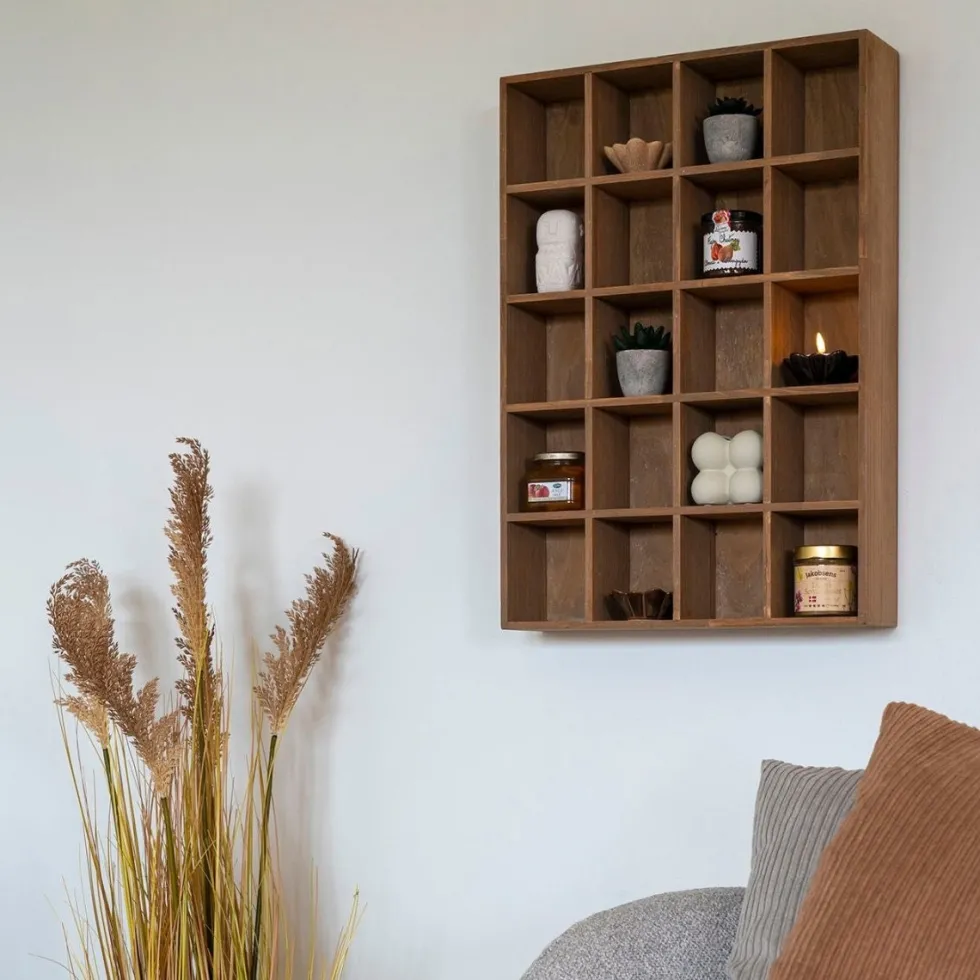 Moss vegghylle furu natur 44 x 10 x 63 cm